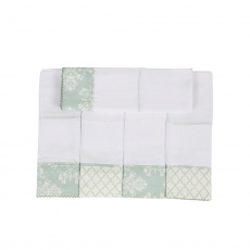 Conjunto 5 Fraldas para Bebê Cremer Luxo Jardim Secreto Arabesco Verde