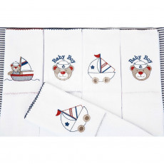Conjunto 5 Fraldas para Bebê Cremer Luxo Navy Marinho