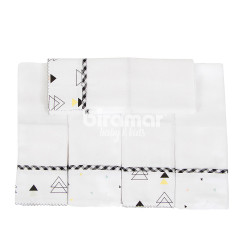 Conjunto 5 Fraldas para Bebê Cremer Luxo New York Triângulo Colorido