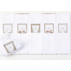 Conjunto 5 Fraldas para Bebê Cremer Luxo Premiere Nude