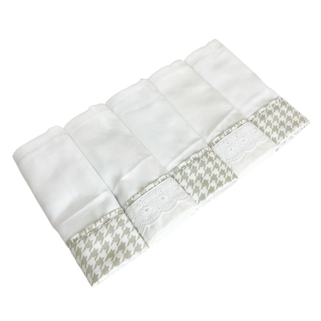 Conjunto 5 Fraldas para Bebê Cremer Luxo Windsor Bege