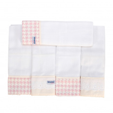 Conjunto 5 Fraldas para Bebê Cremer Luxo Windsor Rosa