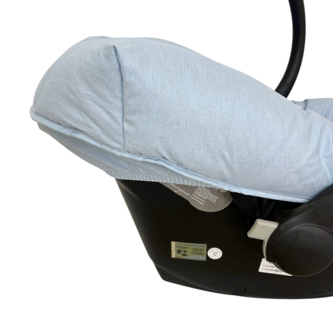 Conjunto Capa para Carrinho + Bebê Conforto Linho Azul