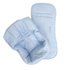 Conjunto Capa para Carrinho + Bebê Conforto Linho Azul