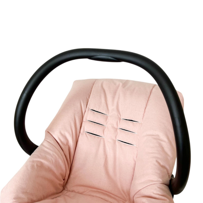 Conjunto Capa para Carrinho + Bebê Conforto Linho Rosê