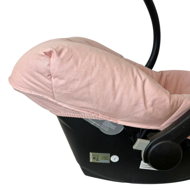 Conjunto Capa para Carrinho + Bebê Conforto Linho Rosê