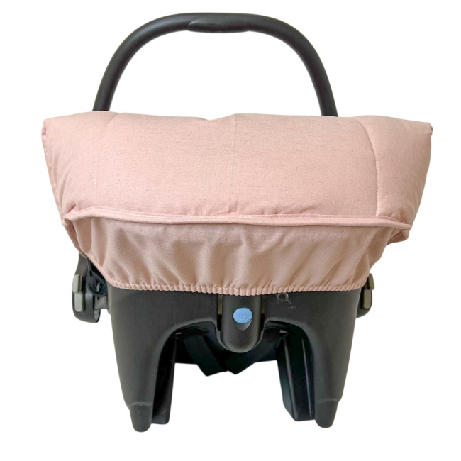 Conjunto Capa para Carrinho + Bebê Conforto Linho Rosê