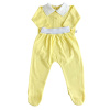 Conjunto Clássico 2 Peças para Bebê Gola Piquê Pontilhado Amarelo - Tamanho Único