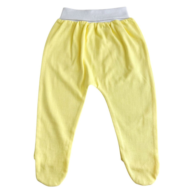Conjunto Clássico 2 Peças para Bebê Gola Piquê Pontilhado Amarelo - Tamanho Único