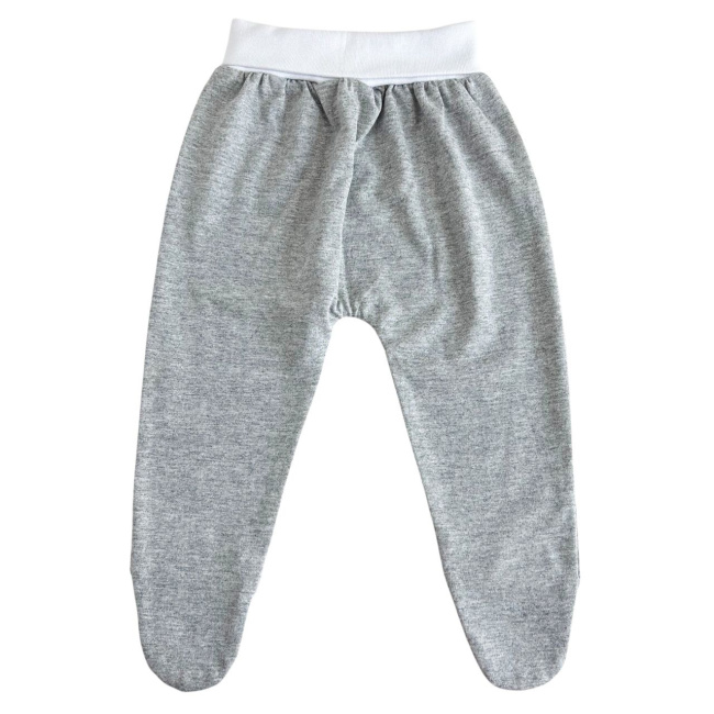 Conjunto Clássico 2 Peças para Bebê Gola Piquê Pontilhado Cinza - Tamanho Único