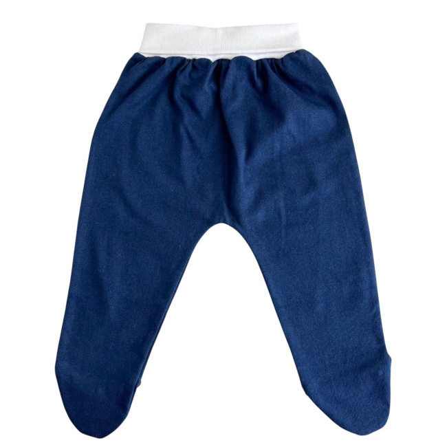 Conjunto Clássico 2 Peças para Bebê Gola Piquê Pontilhado Marinho - Tamanho Único