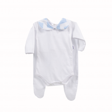 Conjunto Clássico 2 Peças para Bebê Soho Chevron Azul - Tamanho Único