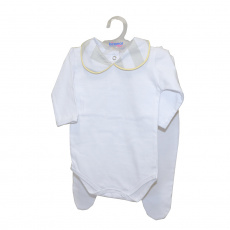 Conjunto Clássico para Bebê 2 Peças Chevron Amarelo - Tamanho Único
