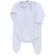 Conjunto Clássico para Bebê 2 Peças Chevron Azul - Tamanho Único