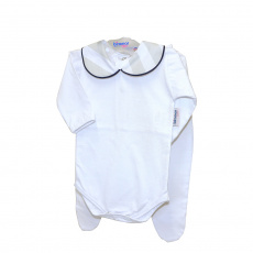 Conjunto Clássico para Bebê 2 Peças Chevron Marinho - Tamanho Único
