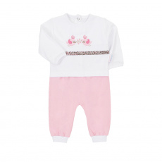 Conjunto Pagão 3 Peças Bordado Baby Oncinha Rosa - Tamanho Único