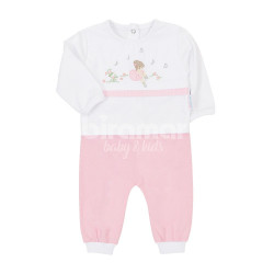Conjunto Pagão 3 Peças Bordado Bailarina Rosa - Tamanho Único