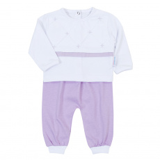 Conjunto Pagão 3 Peças Bordado Glamour Lilás - Tamanho Único
