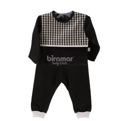 Conjunto Pagão 3 Peças Estampado Preto Xadrez Preto - Tamanho Único