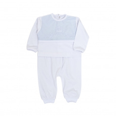 Conjunto Pagão para Bebê 3 Peças Bordado Harry Azul - Tamanho Único