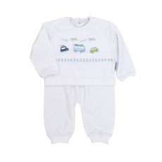 Conjunto Pagão para Bebê 3 Peças Bordado Holiday Azul - Tamanho Único
