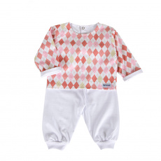 Conjunto Pagão para Bebê 3 Peças Estampado London Rosa - Tamanho Único