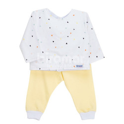 Conjunto Pagão para Bebê 3 Peças Estampado New York Mini Triângulo Colorido - Tamanho Único