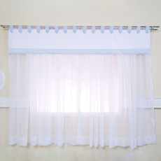 Cortina para Quarto de Bebê com Bandô Glamour Azul