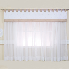 Cortina para Quarto de Bebê com Bandô Glamour Bege
