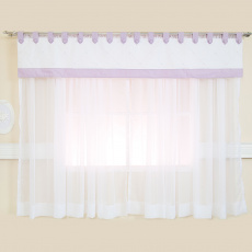 Cortina para Quarto de Bebê com Bandô Glamour Lilás