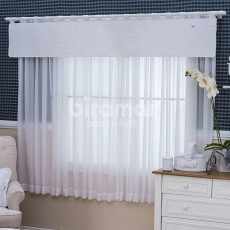 Cortina para Quarto de Bebê com Bandô Musseline Blanche Matelassado