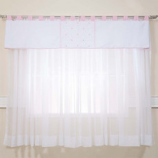 Cortina para Quarto de Bebê com Bandô Premiere Rosa