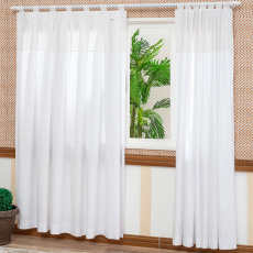 Cortina para Quarto de Bebê com Lapelas Percal Deville Bege