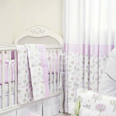 Cortina para Quarto de Bebê Estampinha Bella Butterfly Rosa