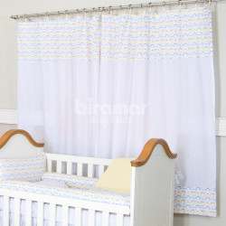 Cortina para Quarto de Bebê Percal com Argolas Lollipop Rainbow Colorido