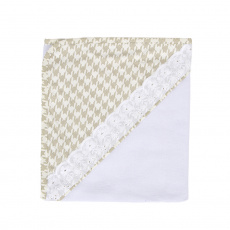 Cueiro Aflanelado para Bebê Bordado Inglês Windsor Bege