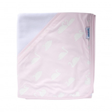 Cueiro Aflanelado para Bebê Cisne Rosa