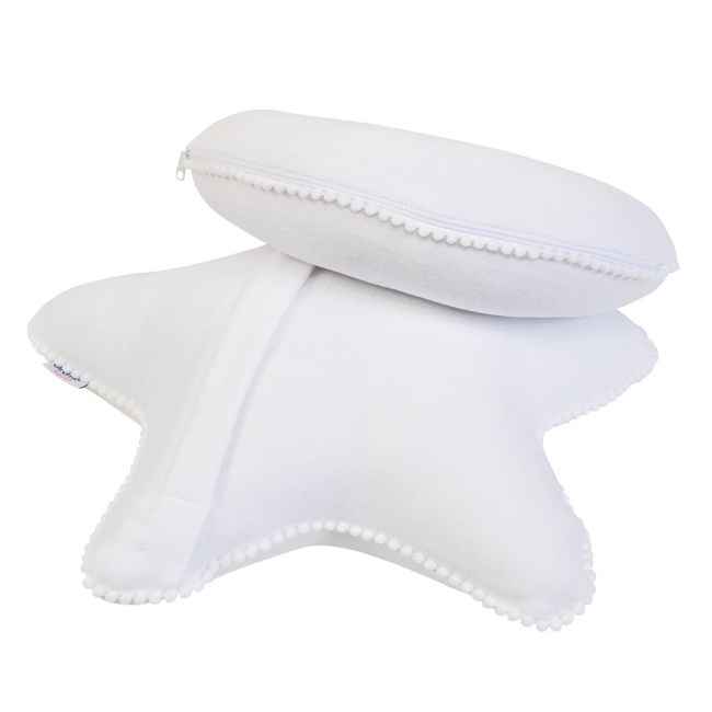 Duo Almofada Lua e Estrela Plush Branco