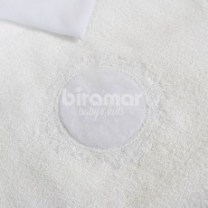 Duo Toalha de Banho para Bebê Felpuda e Fralda Personalizada Marseille Branco