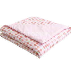 Edredom de Berço Estampa Dupla Face e Duvet London Rosa