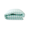 Edredom de Berço Estampa Dupla Face e Duvet Vichy Verde Mint