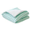 Edredom de Berço Estampa Dupla Face e Duvet Vichy Verde Mint