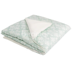 Edredom de Mini Cama e Montessoriano Estampa Dupla Face e Duvet Jardim Secreto Verde
