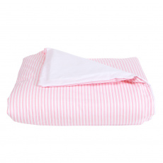 Edredom de Mini Cama Listrado Rosa