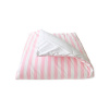 Edredom de Mini Cama Dupla Face e Duvet Estampa Liz Listrado Rosa