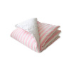 Edredom de Mini Cama Dupla Face e Duvet Estampa Liz Listrado Rosa