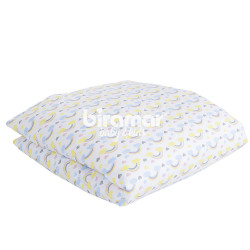 Edredom de Mini Cama e Montessoriano Estampa Dupla Face e Duvet Rainbow Colorido