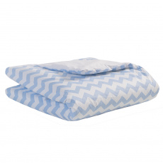 Edredom de Mini Cama Chevron Azul