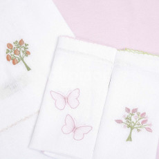 Fralda de Ombro Cremer para Bebê com 2 Fraldas Boca Bella Butterfly Rosa