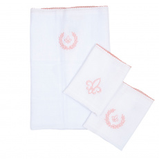 Fralda de Ombro Cremer para Bebê com 2 Fraldas Boca Fleur de Lis Rose